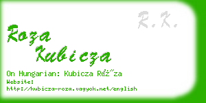 roza kubicza business card